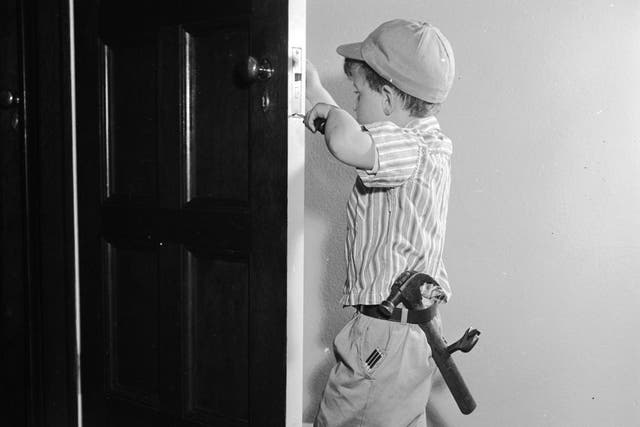 A four-year-old on a DIY rampage at his New York home, circa 1955