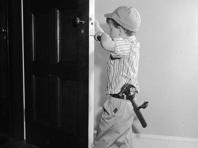 A four-year-old on a DIY rampage at his New York home, circa 1955