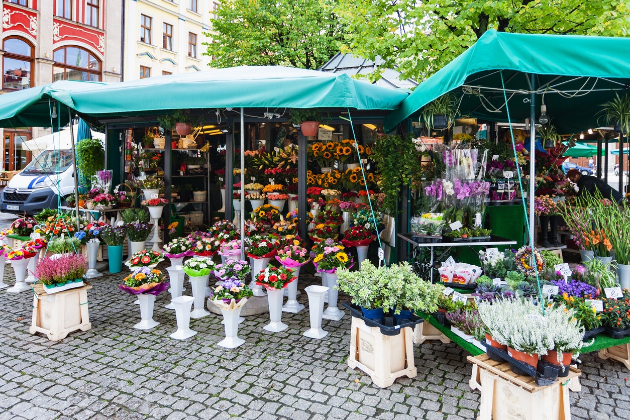 Solny Square’s flower stalls are open all year round (Getty)