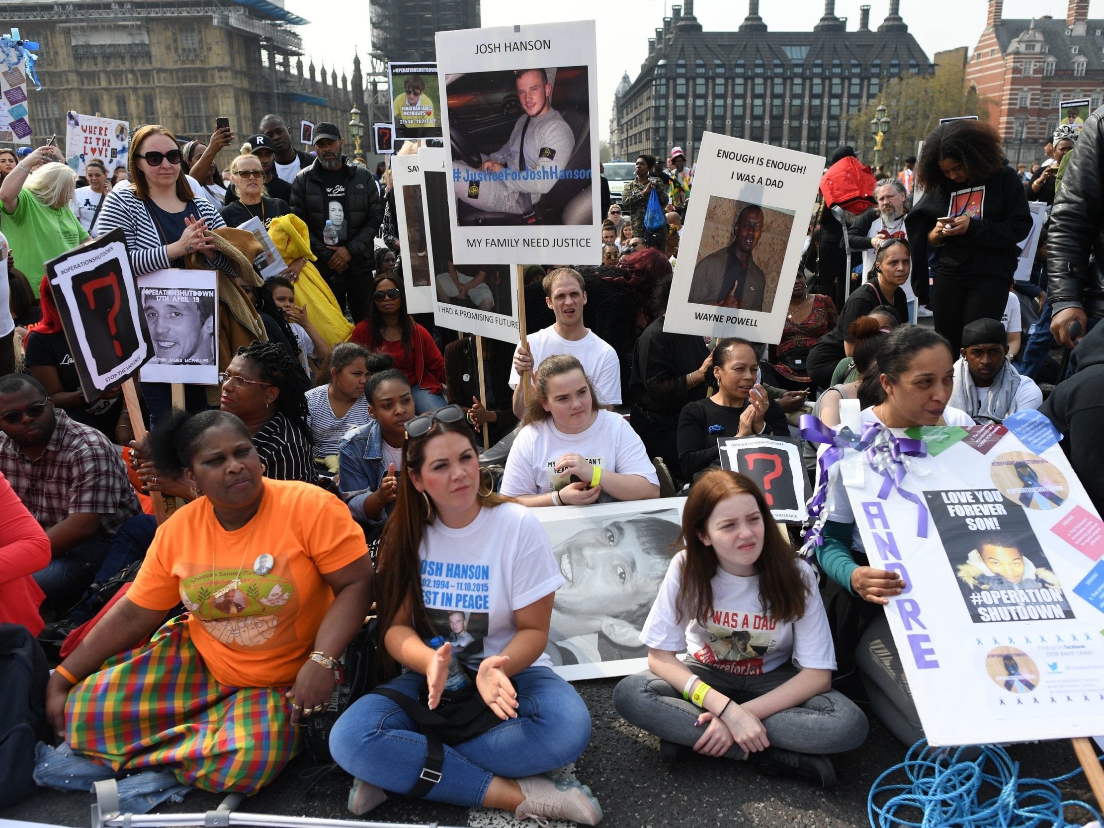 Campaigners blocked Westminster Bridge