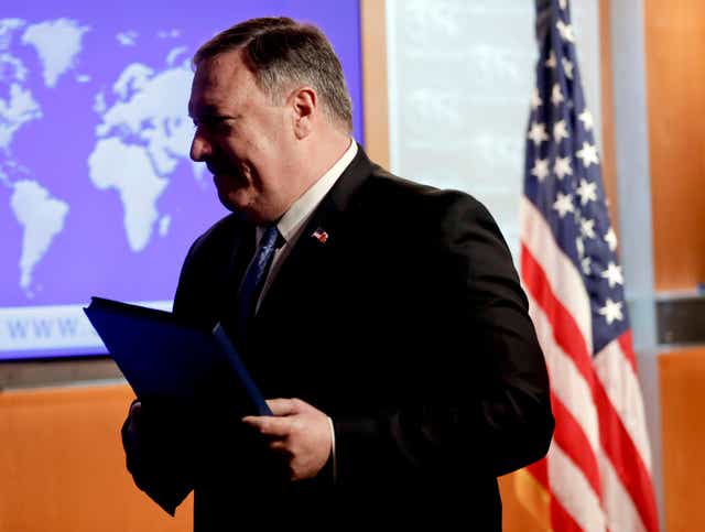 US secretary of state Mike Pompeo announced the sanctions