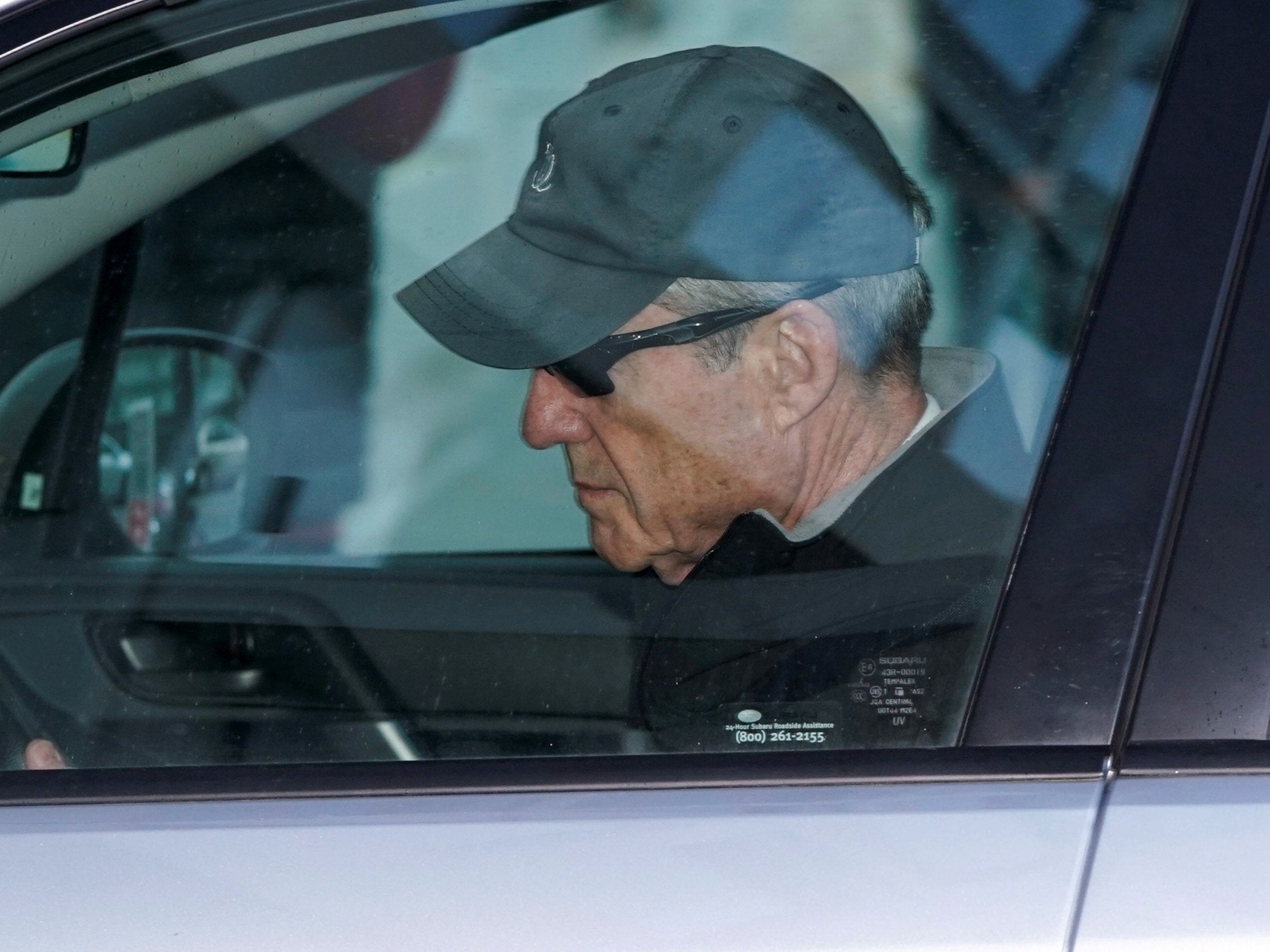 Special counsel Robert Mueller arrives at his office in Washington yesterday