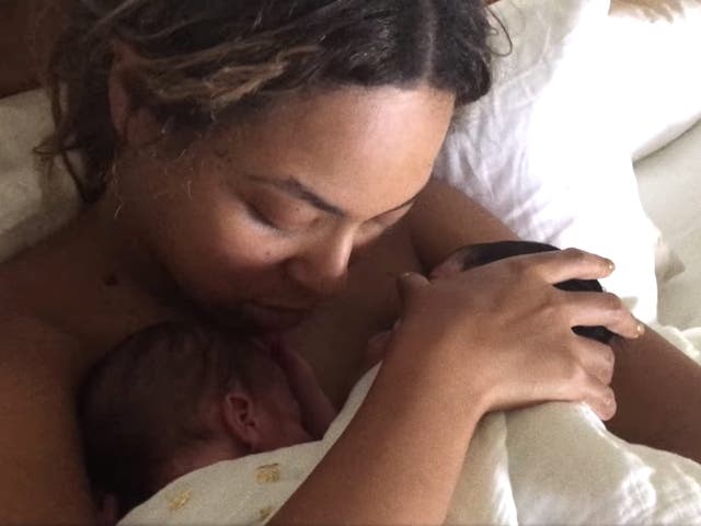 Beyoncé with twins Rumi and Sir Carter in Netflix documentary 'Homecoming'