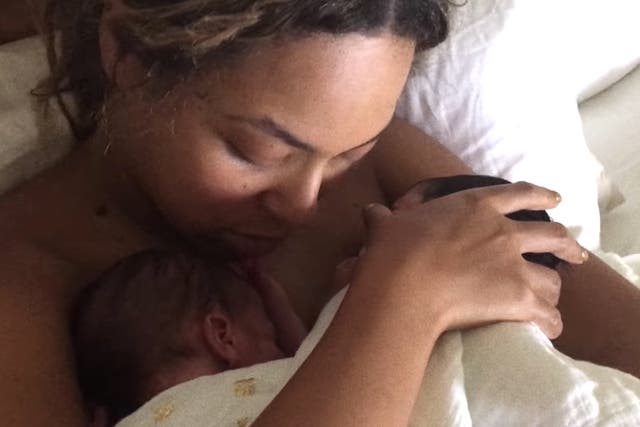 Beyoncé with twins Rumi and Sir Carter in Netflix documentary 'Homecoming'