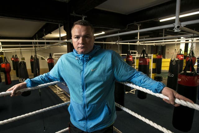 Welsh, pictured in his Holyrood gym, feared being typecast as a hardman in ‘T2’