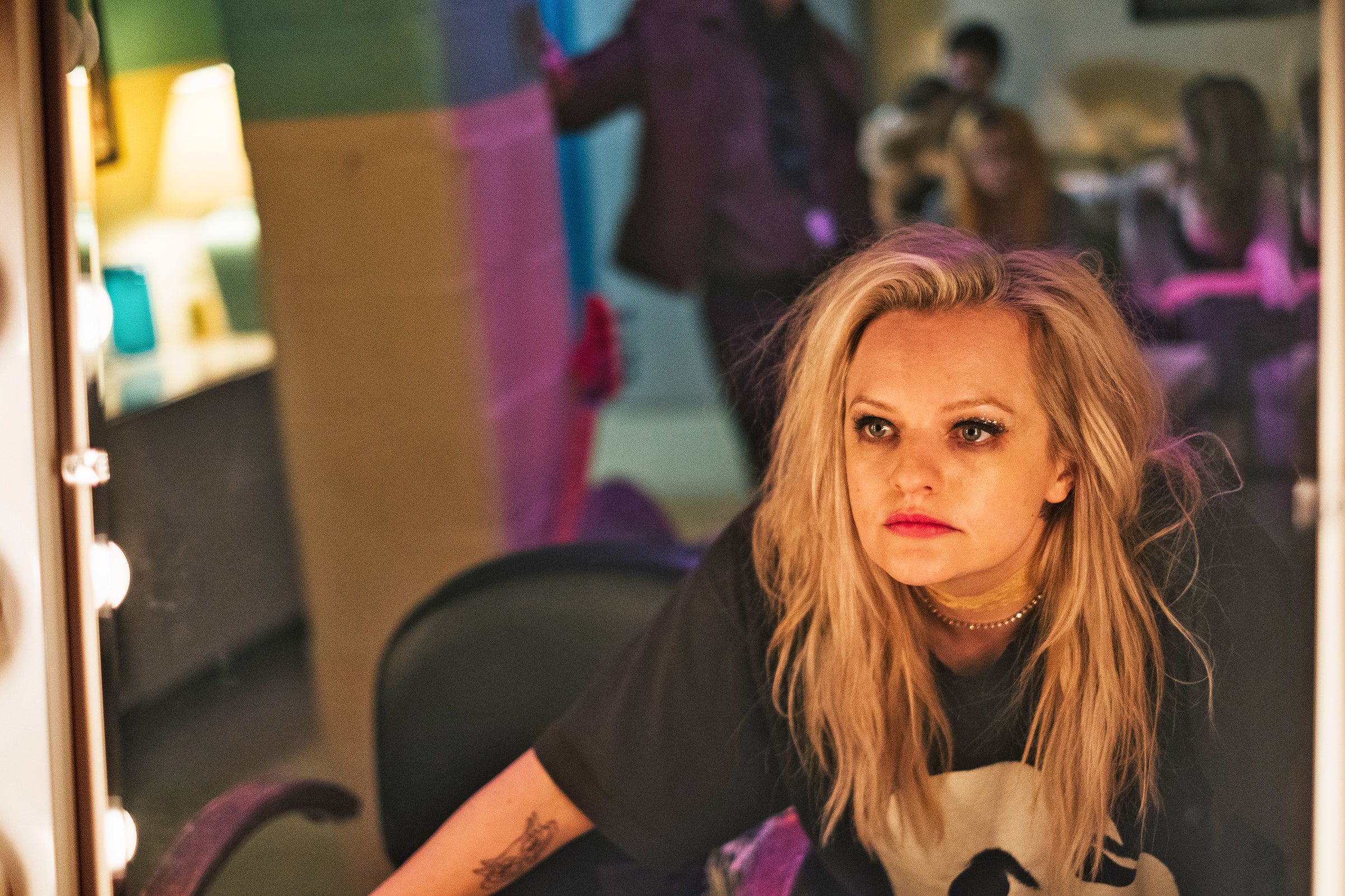 Riot goin’ on: Moss as punk singer Becky Something in ‘Her Smell’ (Gunpowder/Sky)