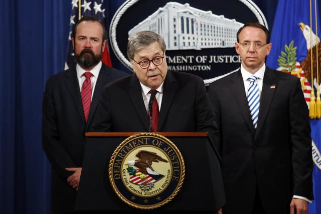 Attorney General William Barr said Thursday Robert Mueller's "report recounts ten episodes involving the President and discusses potential legal theories for connecting these actions to elements of an obstruction offence."