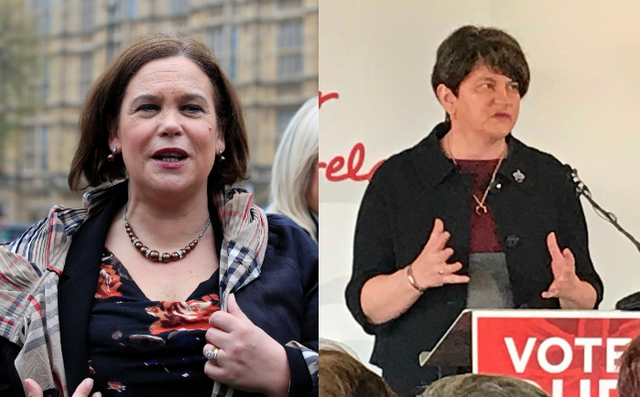 Sinn Fein leader Mary Lou McDonald and DUP leader Arlene Foster