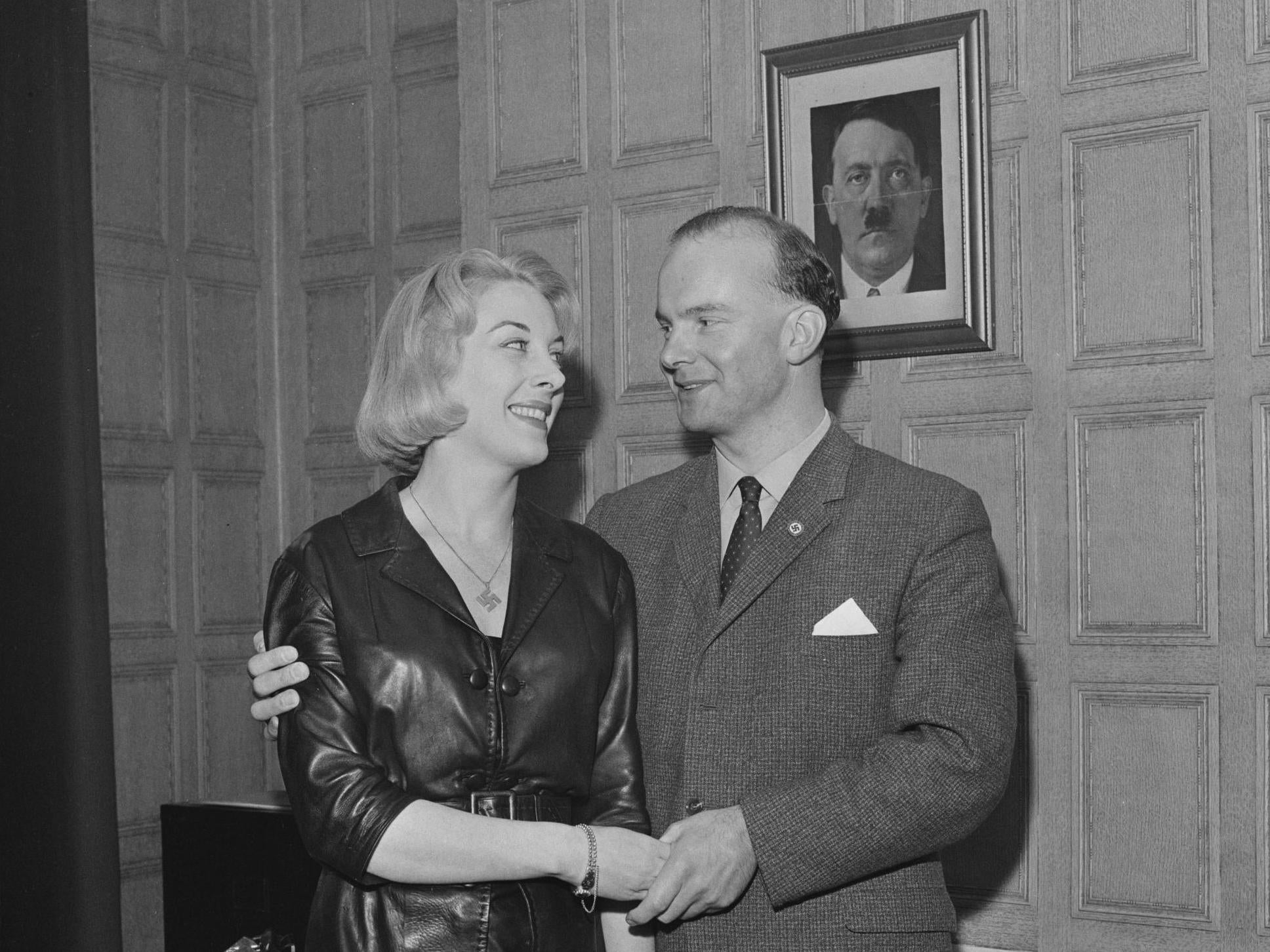 Partners in hate: Colin Jordan and Françoise Dior in 1963, the year of their marriage