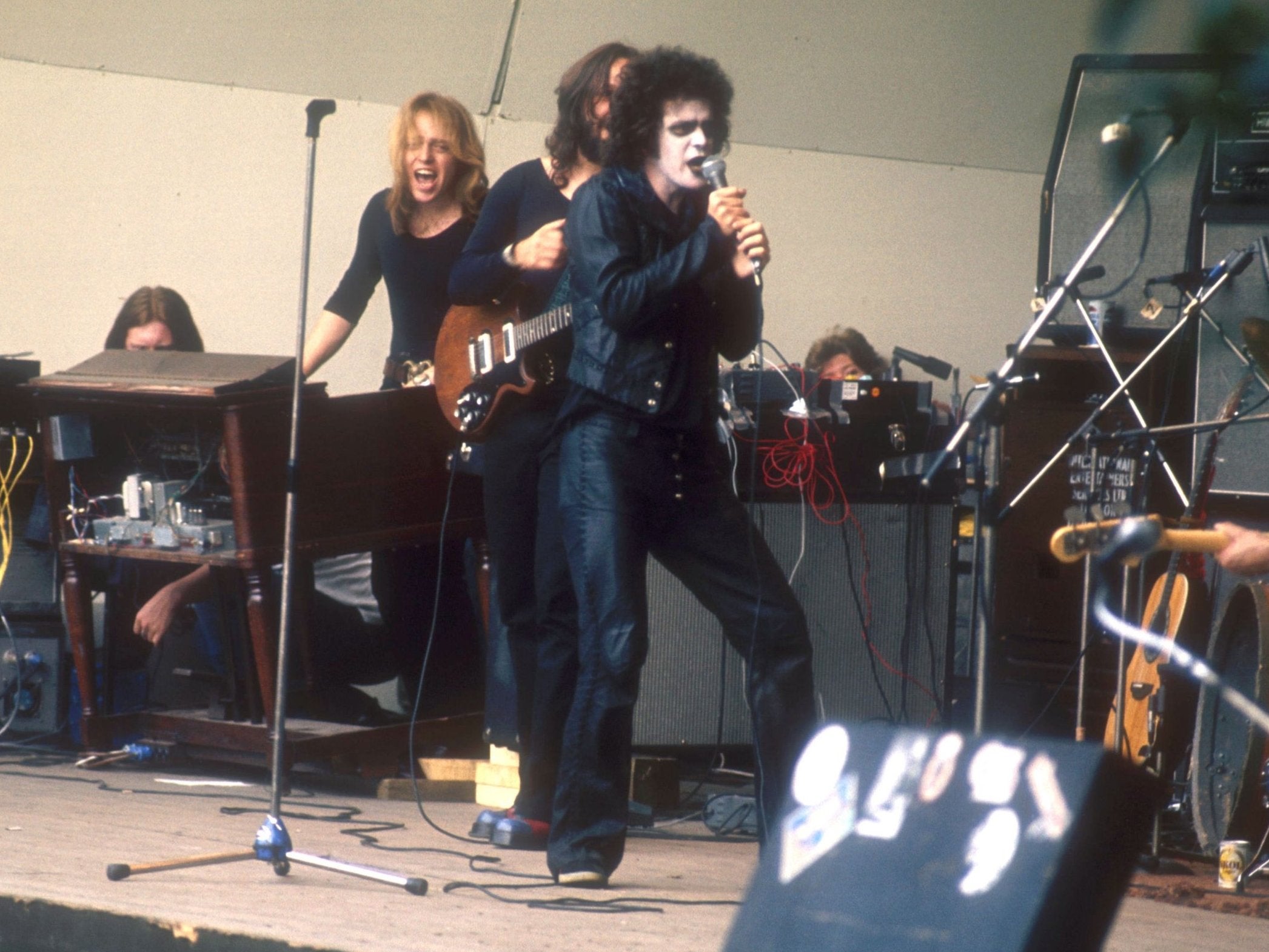 Reed onstage at the Crystal Palace Garden Party in September 1973