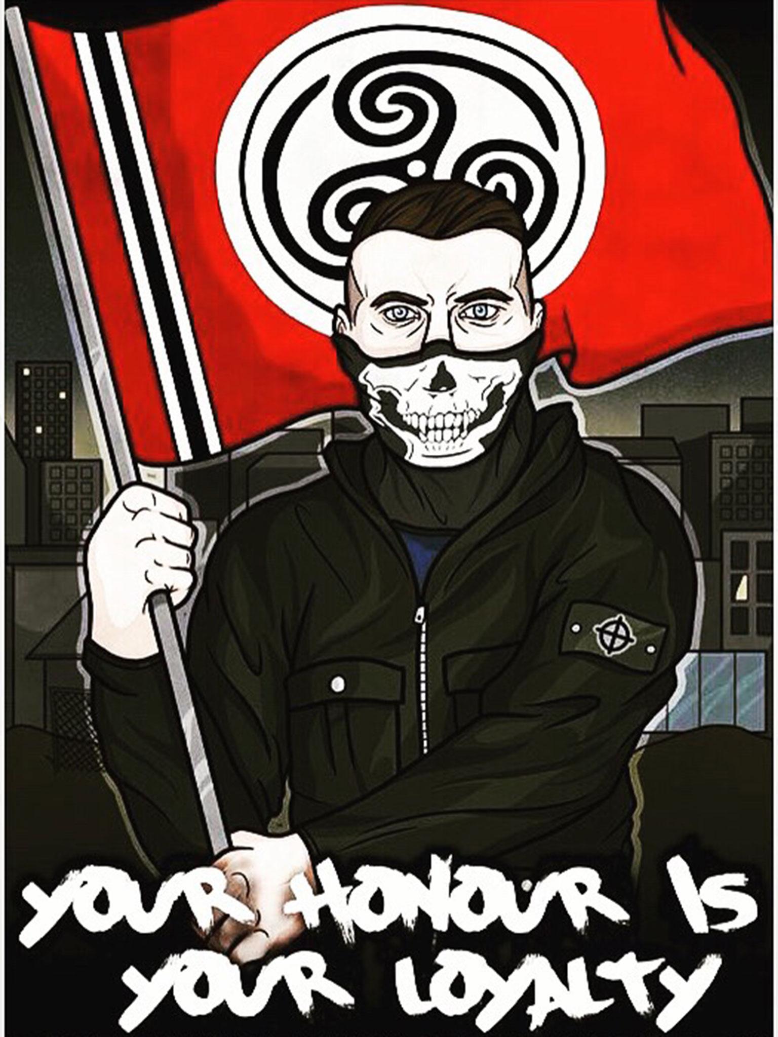 One of the posters used by neo-Nazi group the Scottish Nationalist Society