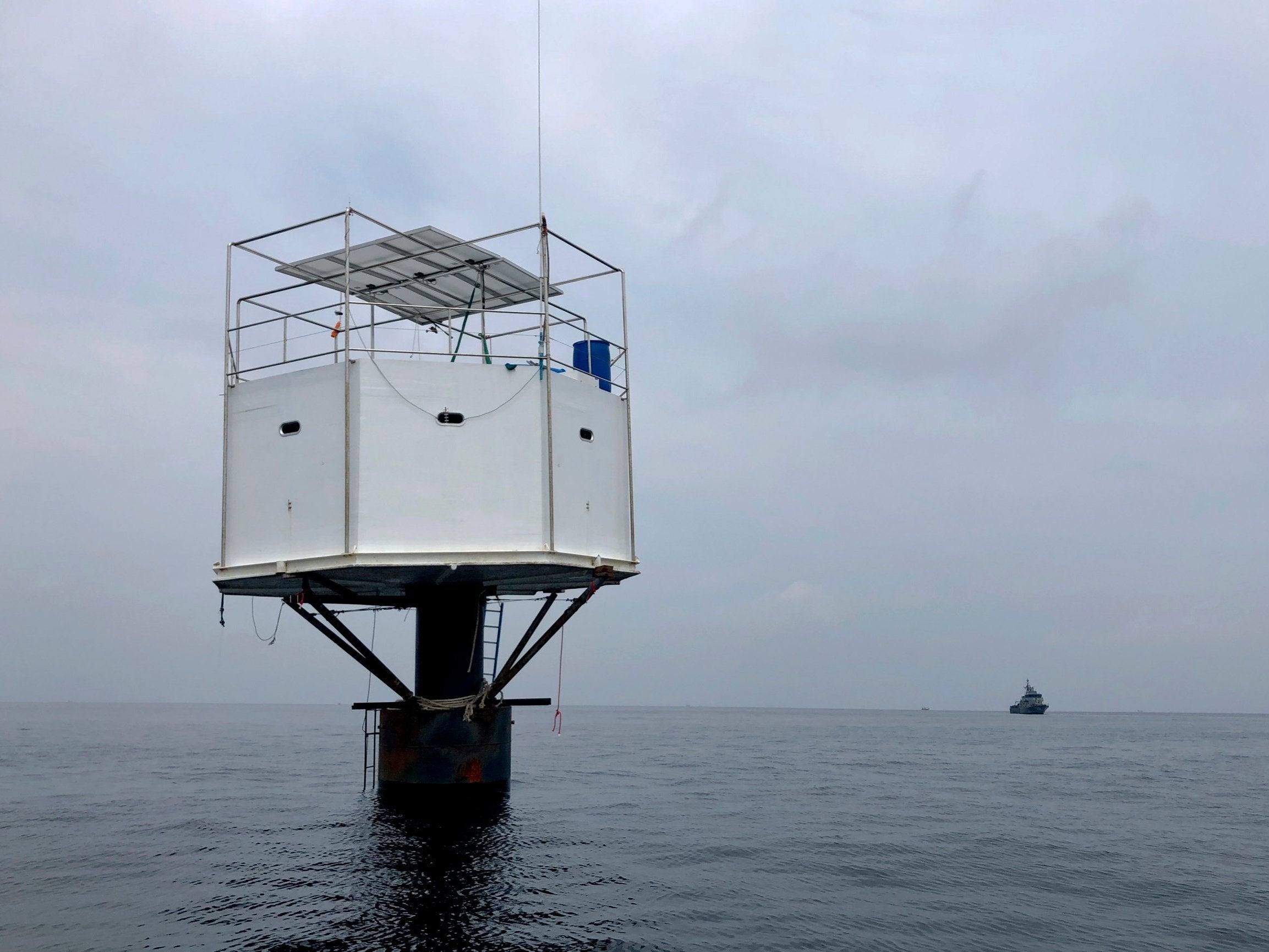 Floating home in the Andaman Sea