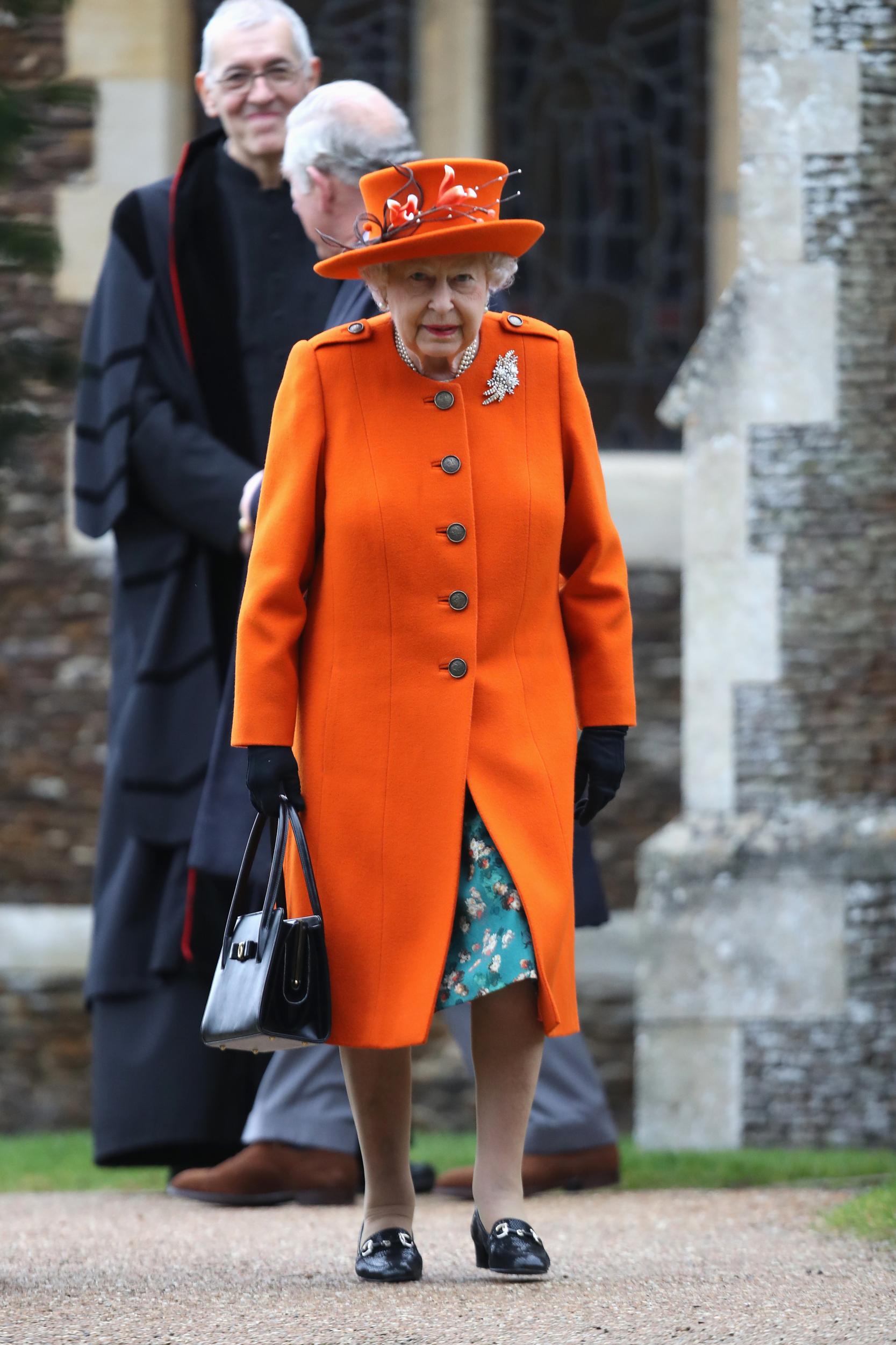Queen Elizabeth Ii39s Orange Outfit March 2019 Popsugar