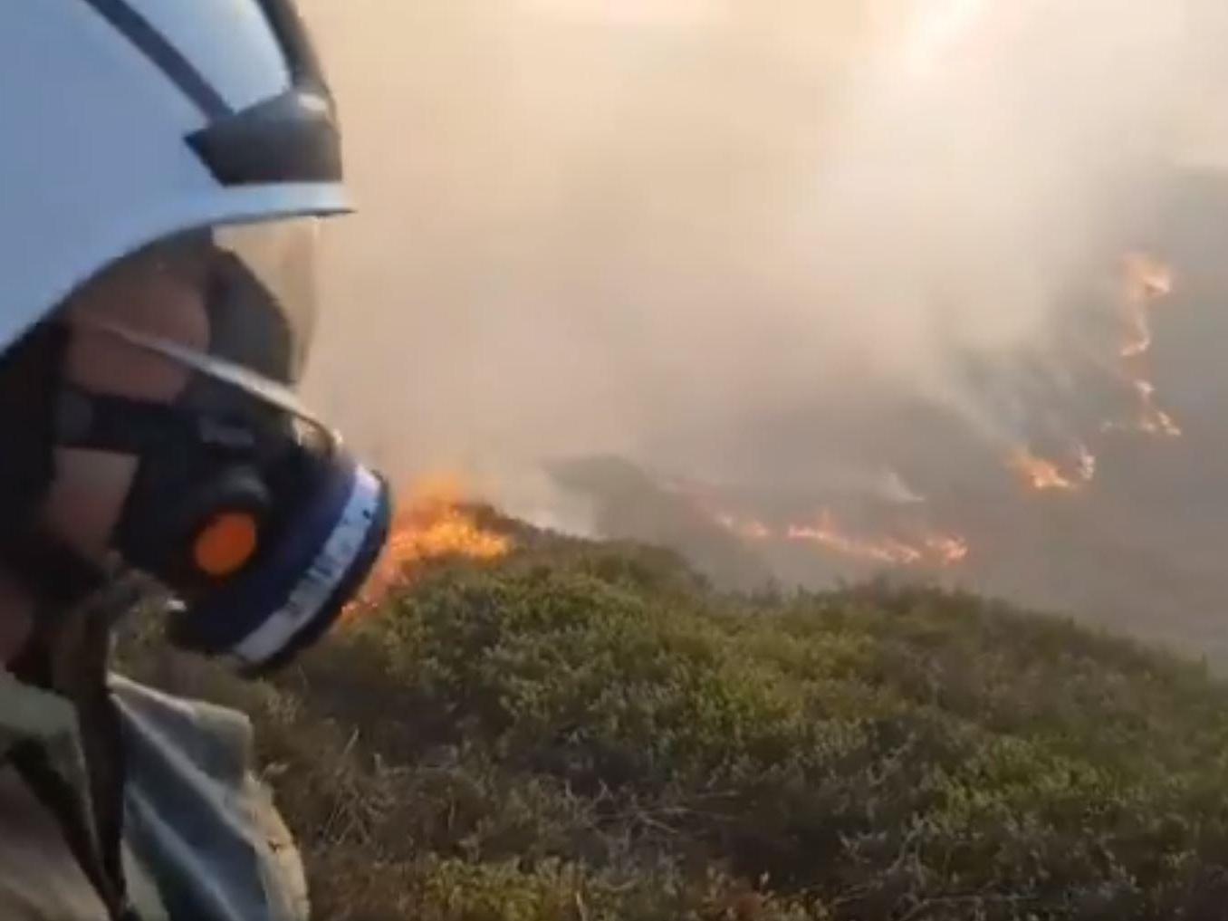 The blaze spread across 50 acres of West Yorkshire moorland