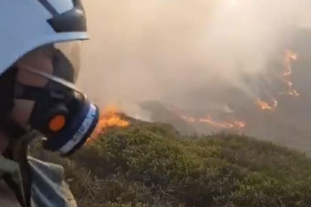 The blaze spread across 50 acres of West Yorkshire moorland