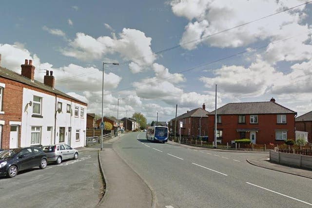 The collision in Bickershaw Lane, Wigan, involved a pickup truck, a silver Mercedes and a VW Polo