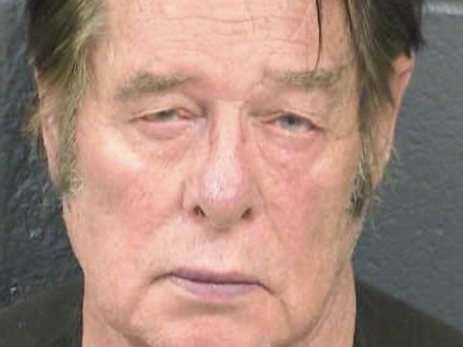 Larry Mitchell Hopkins appears in a police booking photo taken at the Dona Ana County Detention Center in Las Cruces, New Mexico, US, 20 April 2019.