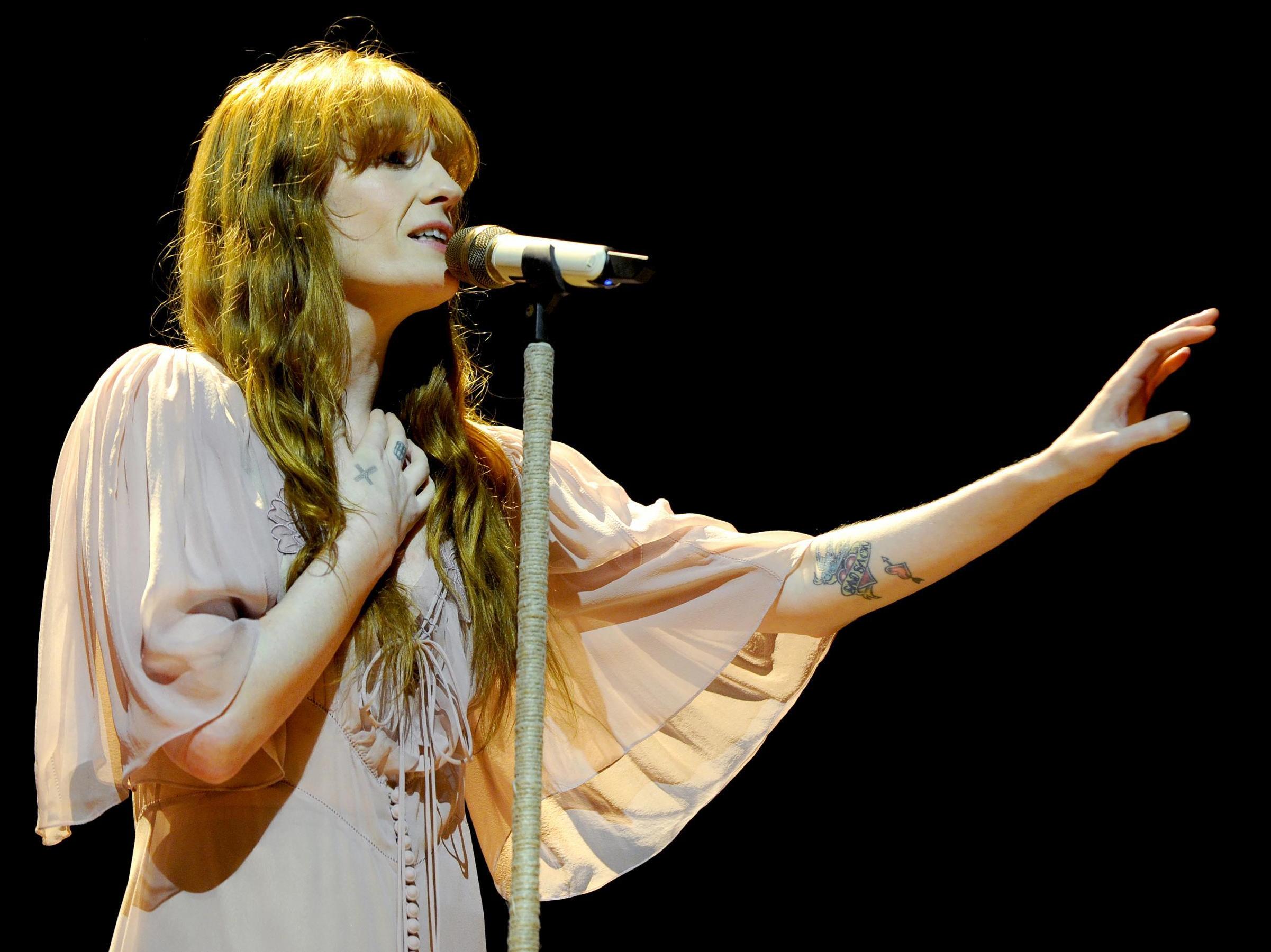 Florence Welch of Florence and the Machine performs at Manchester Arena on November 23, 2018 in Manchester, England