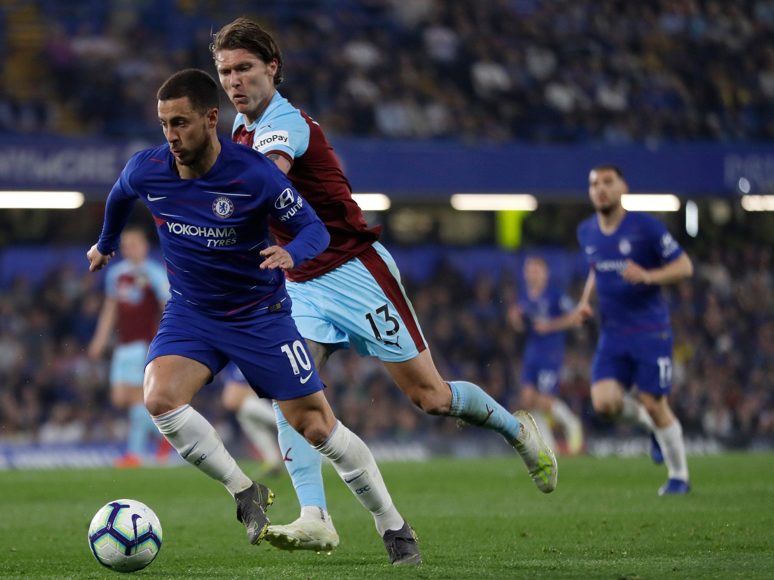 Eden Hazard up to his usual tricks for Chelsea