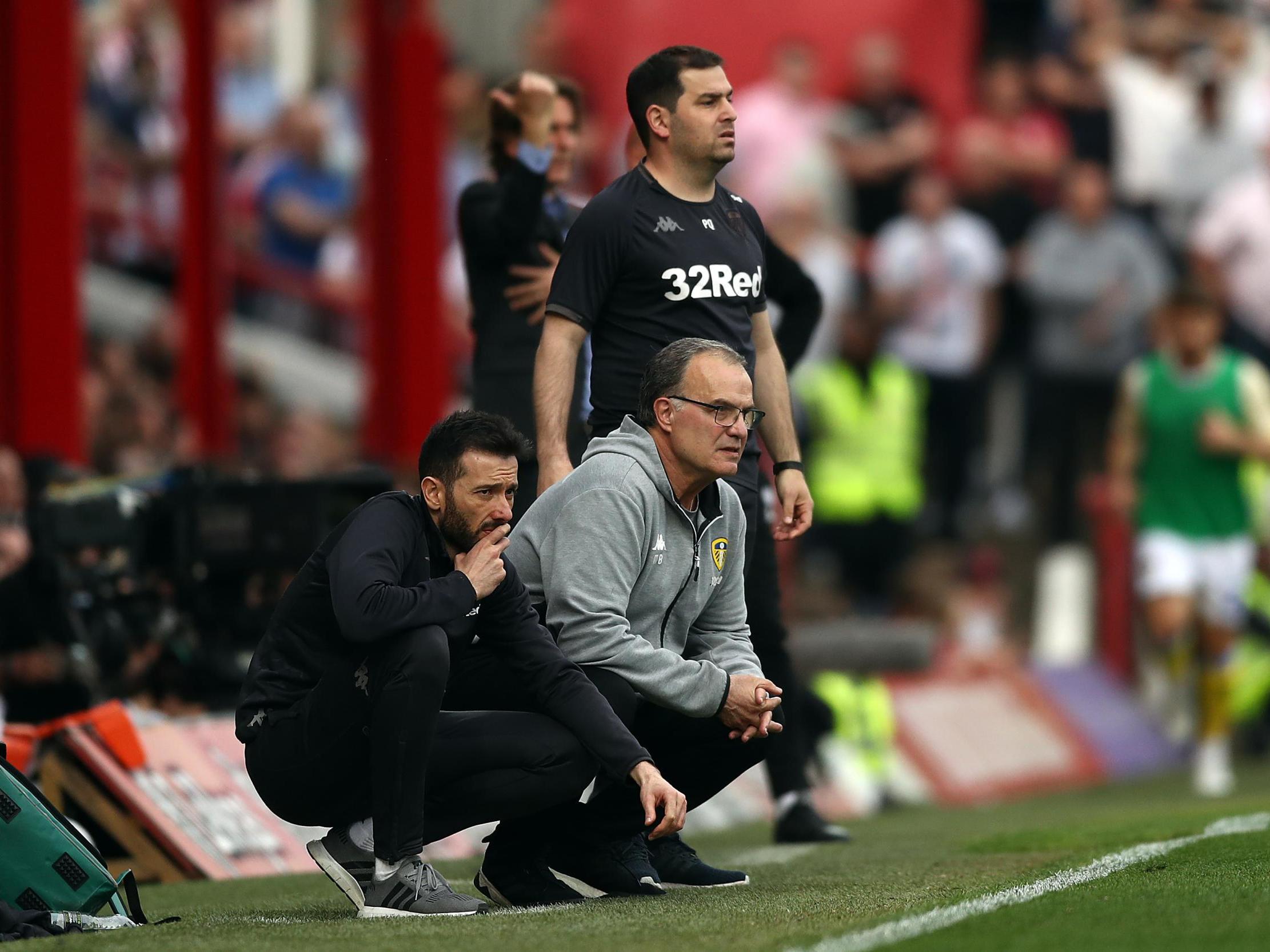 Marcelo Bielsa looks on from the sidelines during his side's defeat yesterday