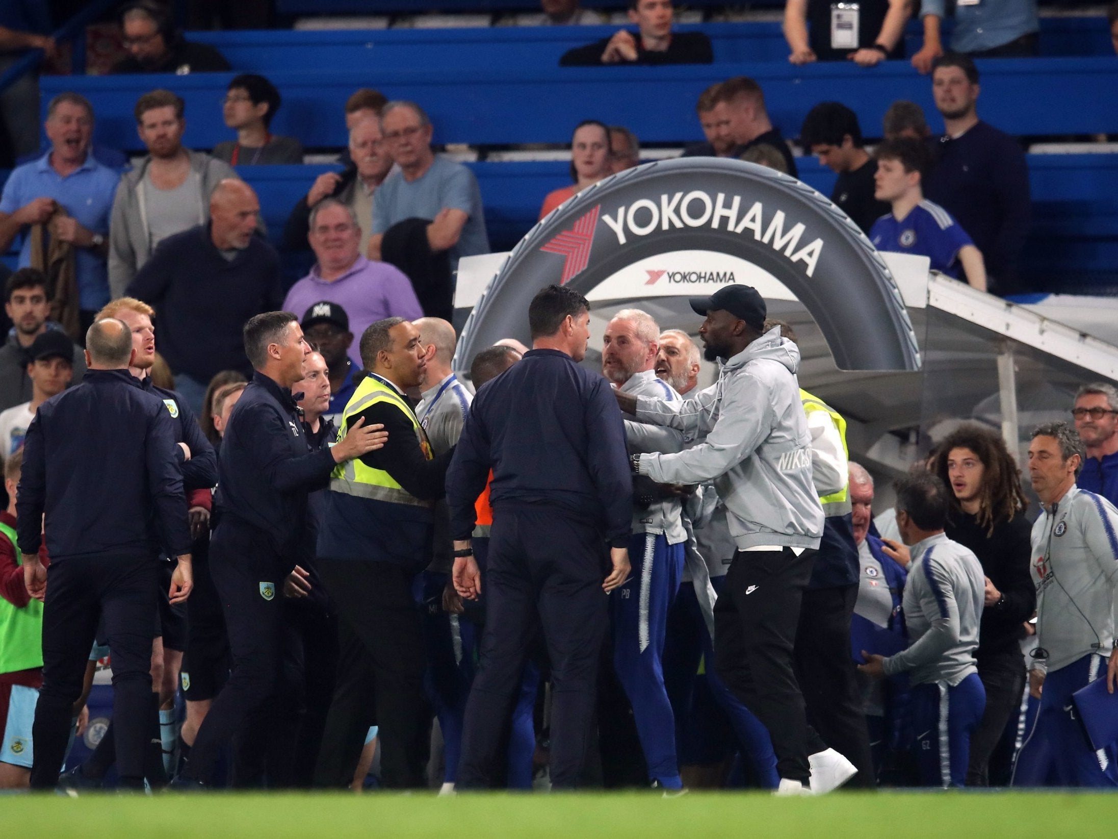 Antonio Rudiger was involved in a melee with the members of both teams after the final whistle