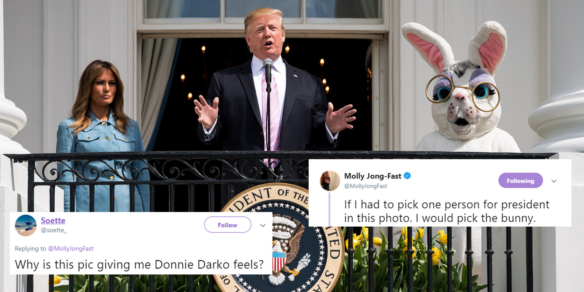 White House Easter Egg Roll: Trump Posed With The Easter Bunny And The ...