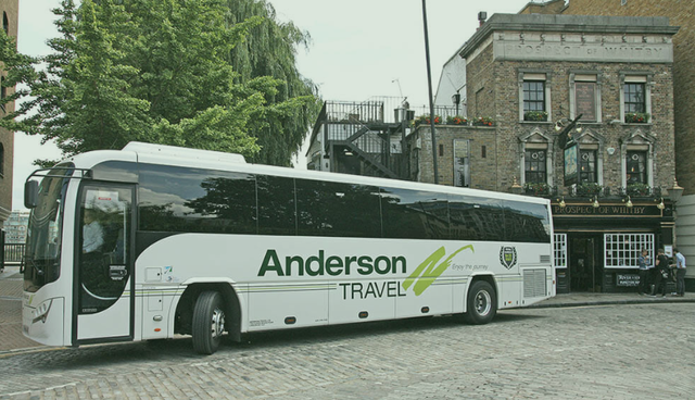 Snap snap: photograph of a 57-seat coach belonging to Anderson Travel, one of the suppliers to Snap