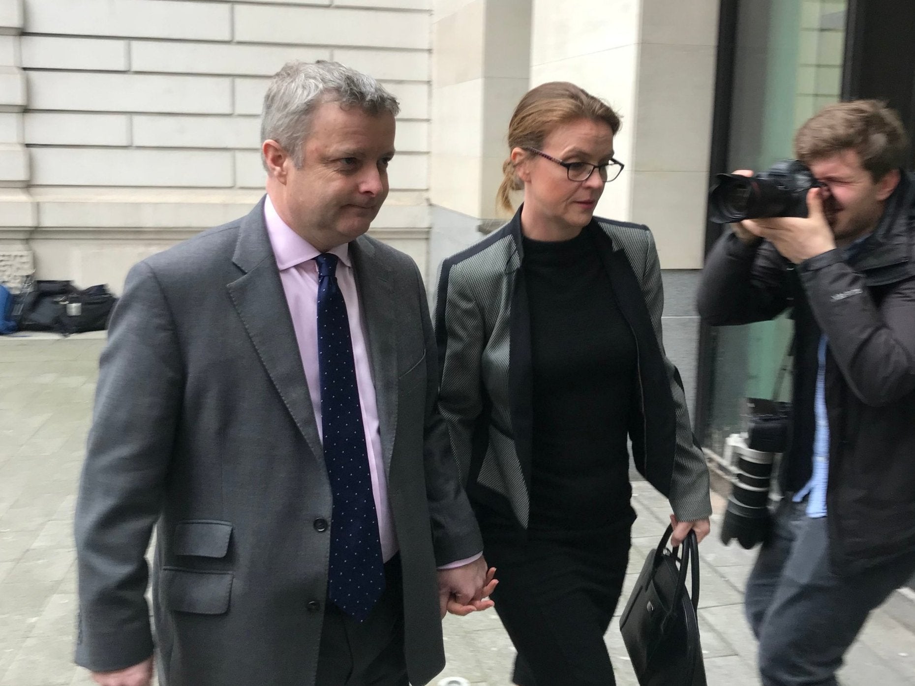 Tory MP Christopher Davies arrives at Westminster Magistrates’ Court for March 2019 hearing