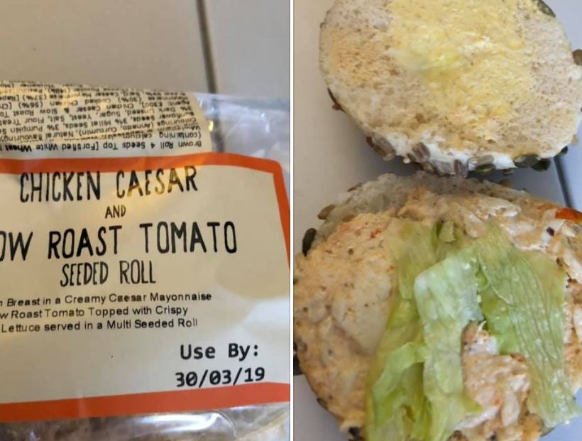 This chicken roll fell below some BA passengers' expectations