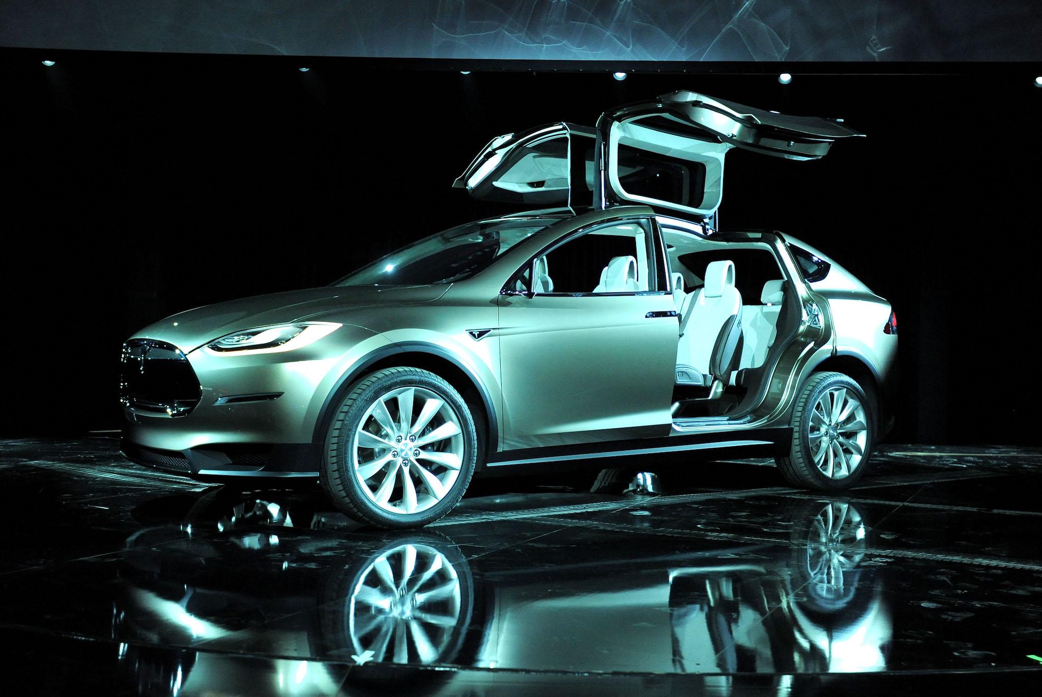 General view of the atmosphere during Tesla Worldwide Debut of Model X