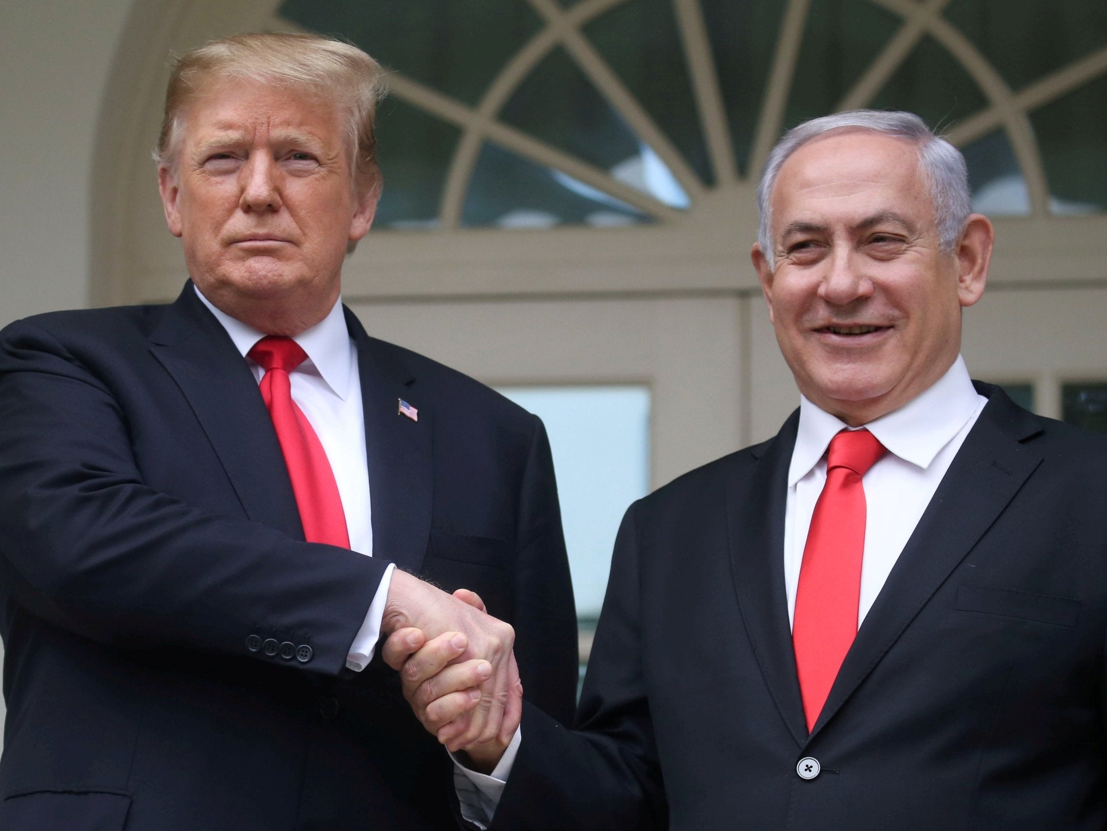 Donald Trump and Benjamin Netanyahu at the White House in March 2019