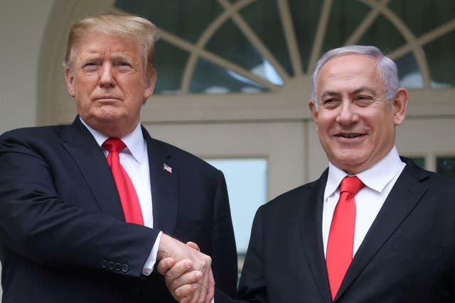 Donald Trump and Benjamin Netanyahu at the White House in March 2019