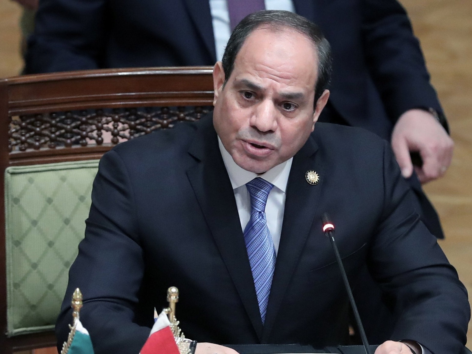 Abdel Fattah Al-Sisi attends a summit in Cairo, Egypt