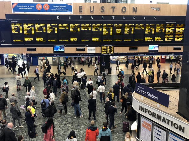 Waiting game: passengers at London Euston, the hub of Virgin Trains