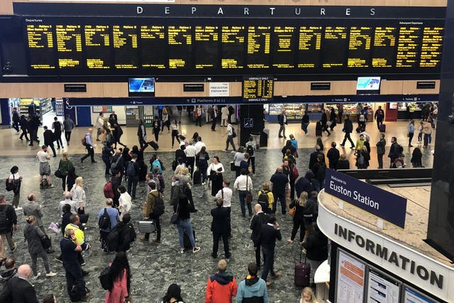 Waiting game: passengers at London Euston, the hub of Virgin Trains