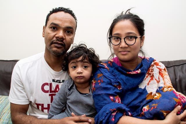 Magdi Ibrahim, Isaac Ibrahim and April Ibrahim. The Home Office wrote to Isaac to tell him he must leave the country by July even if his father just started working for the NHS