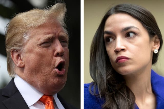 Donald Trump and Alexandra Ocasio Cortez