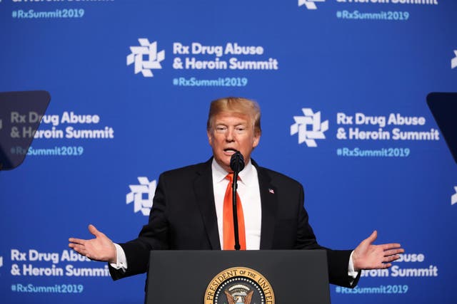 Donald Trump speaks at the Rx Drug Abuse & Heroin Summit.