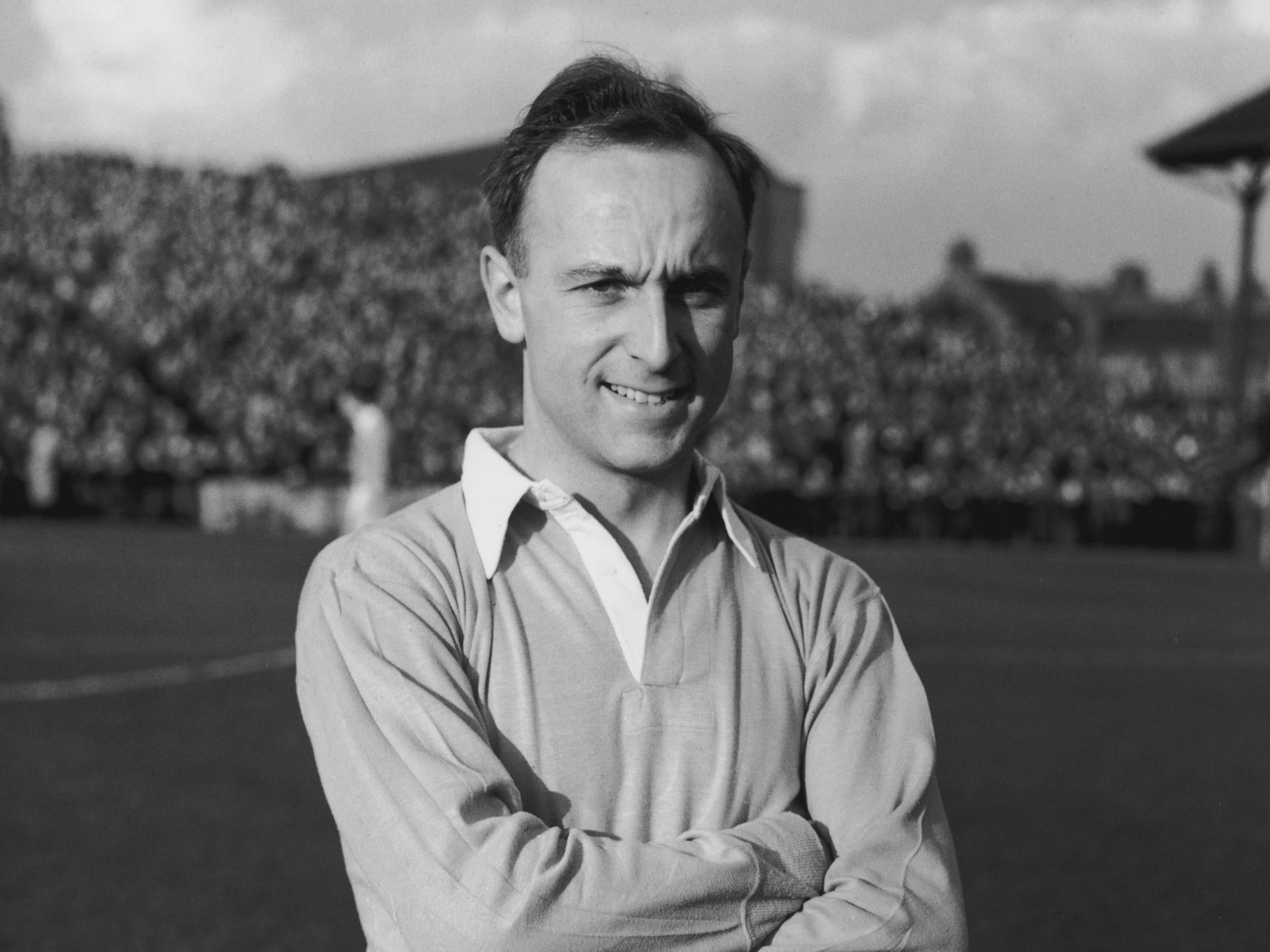 The inside-forward pictured on Manchester City duty in November 1951, a month after joining the newly promoted club