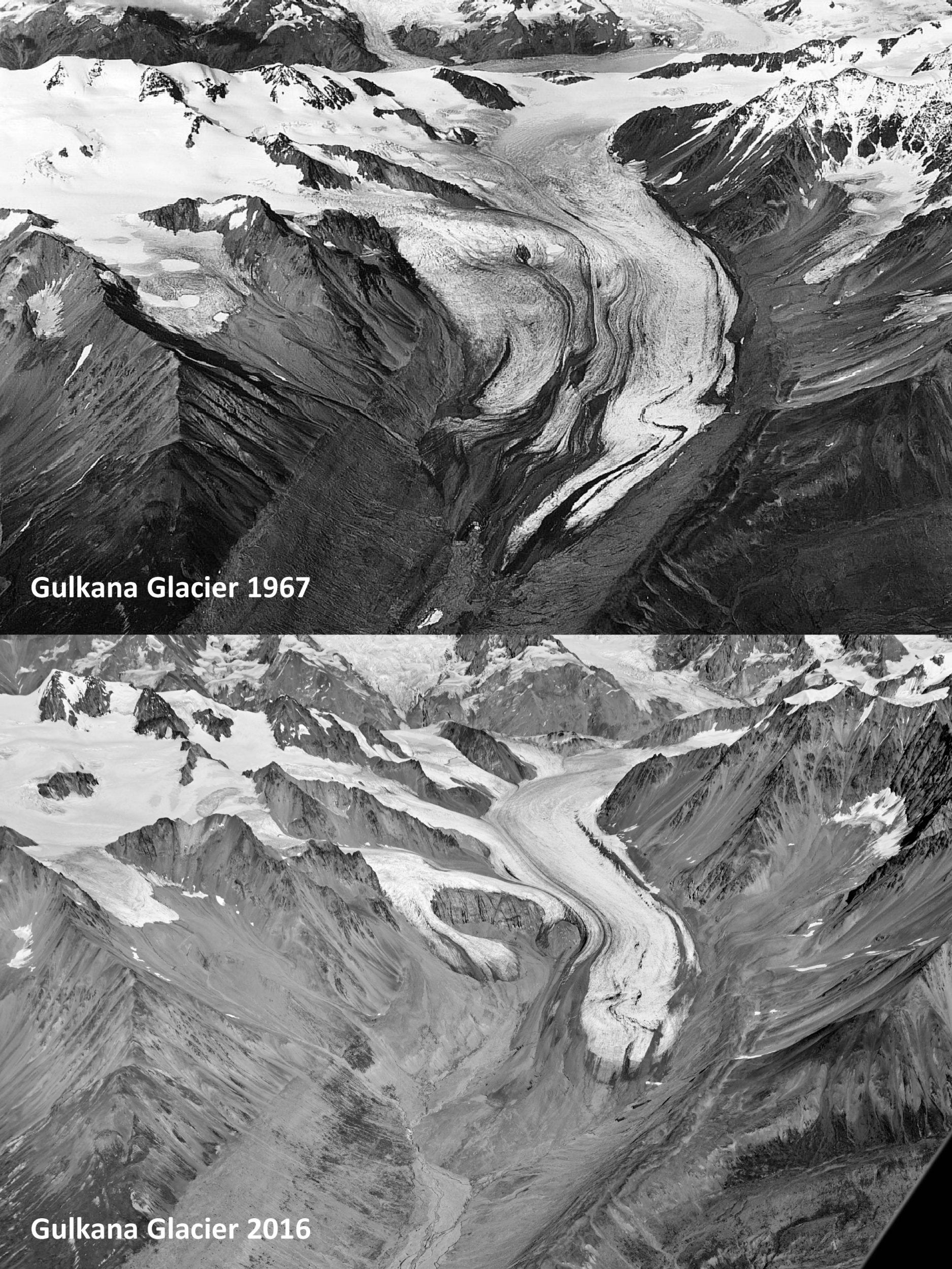 How a glacier retreated over five decades