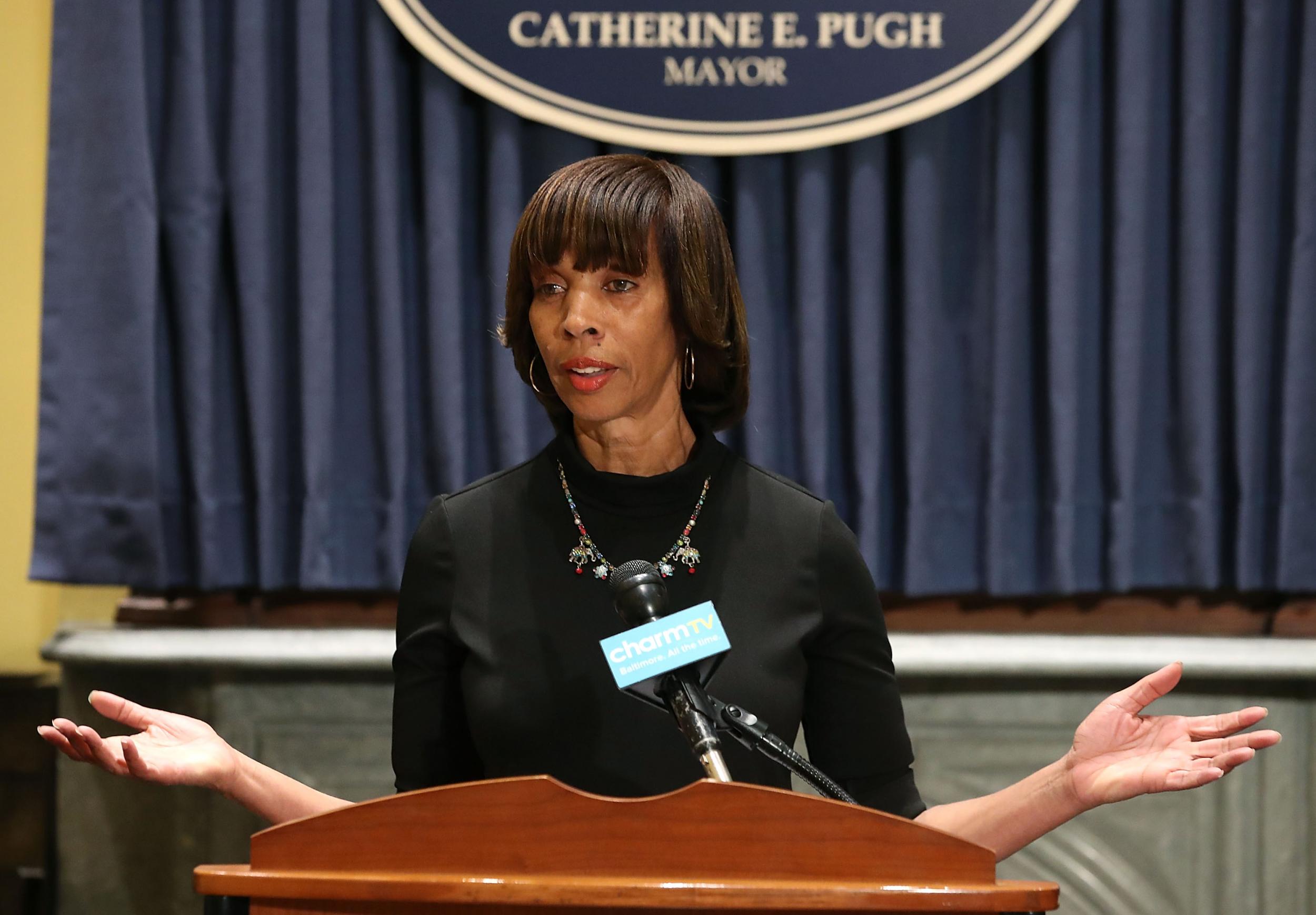 The mayor of Baltimore has resigned exactly one week after federal agents raided her office and home amid a scandal involving her self-published children's books.