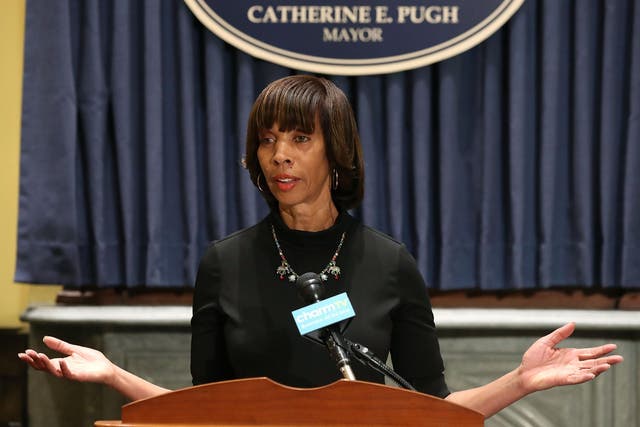 The mayor of Baltimore has resigned exactly one week after federal agents raided her office and home amid a scandal involving her self-published children's books.