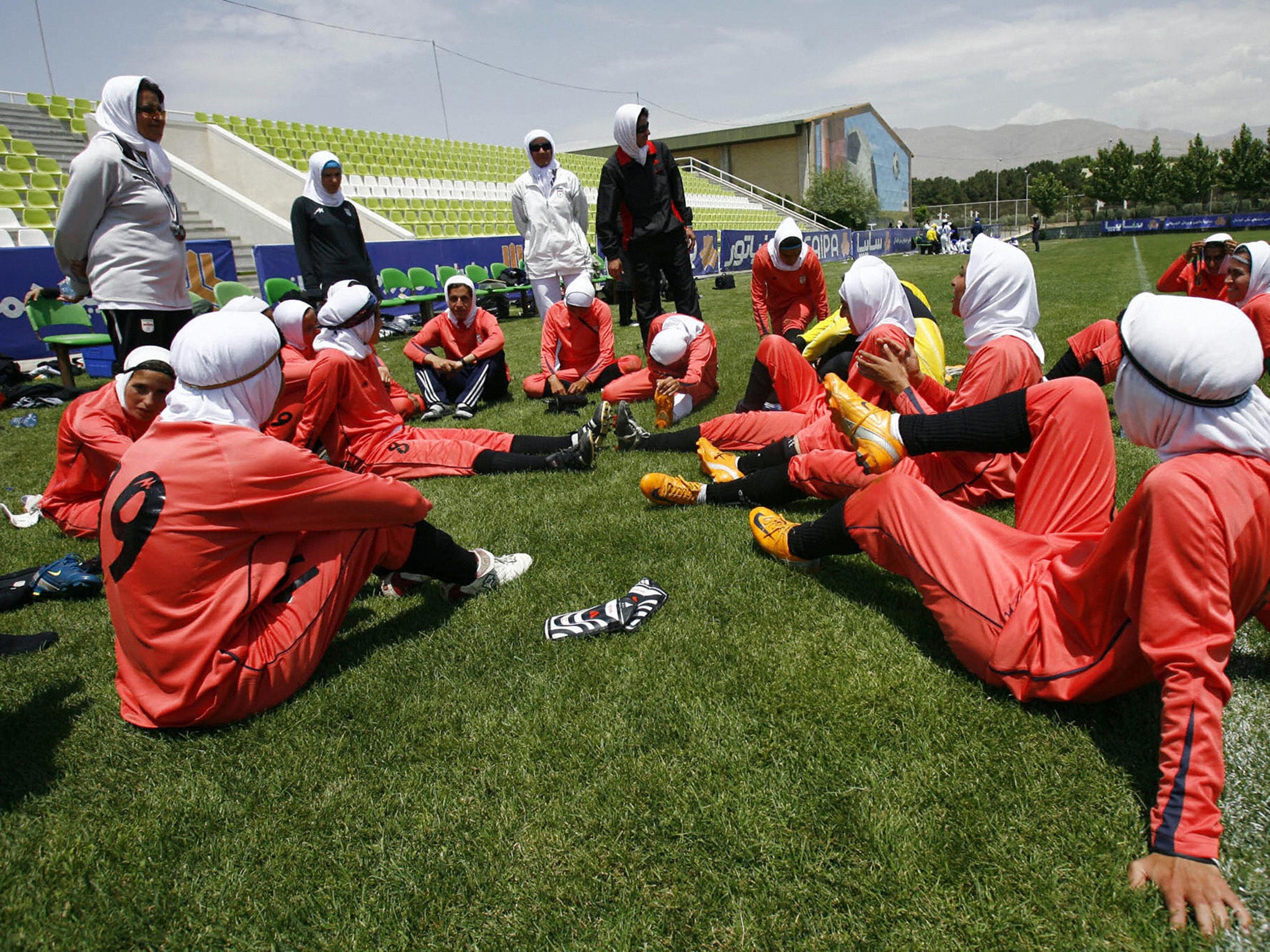 The Iranian women’s team must wear their hijabs while competing (AFP/Getty)