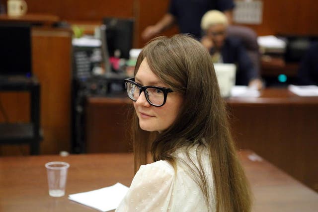 Anna Sorokin appears for her trial in Manhattan Supreme Court, 24 April 2019