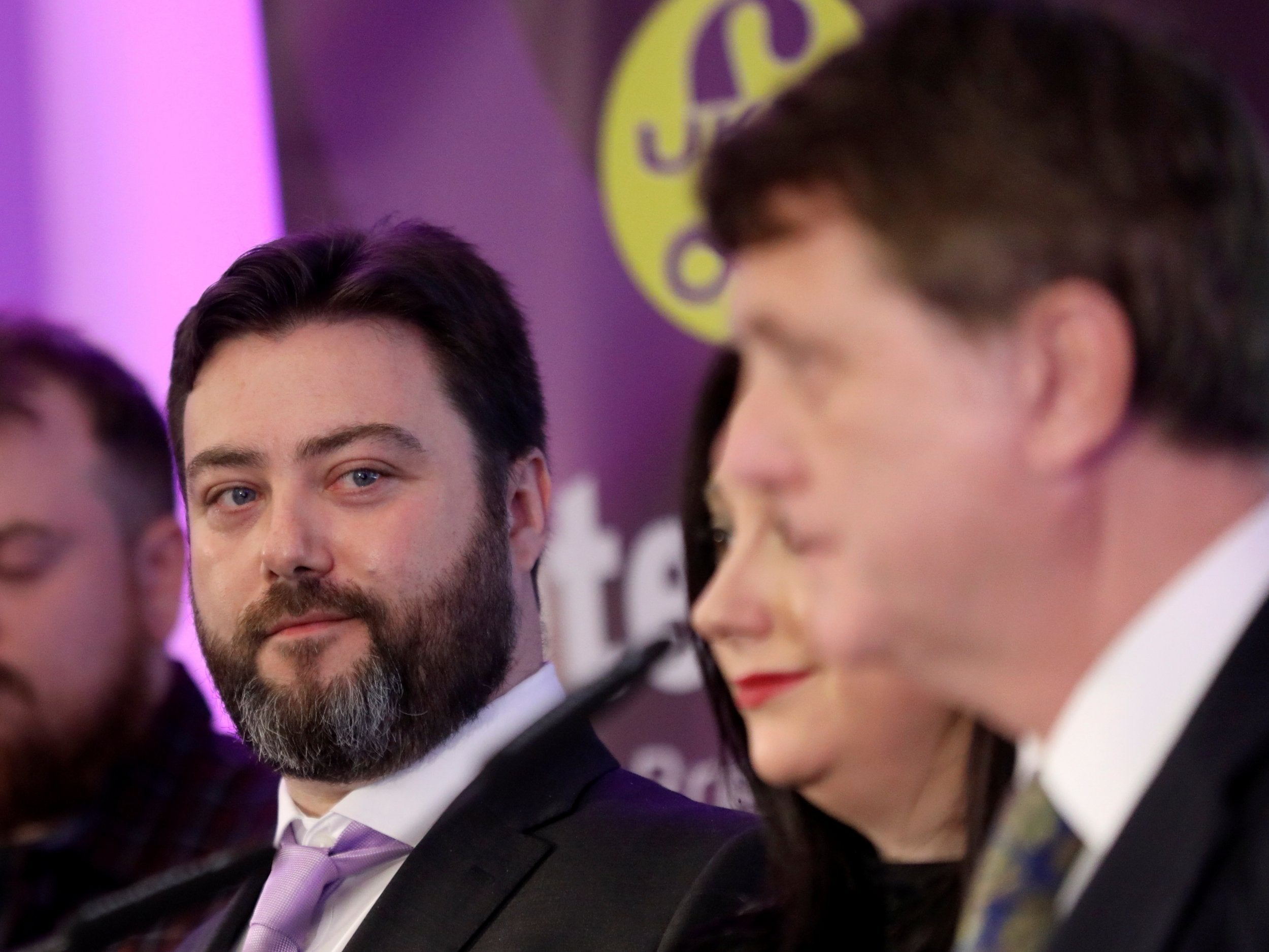 UK Independence Party (UKIP) European Parliament candidate and YouTuber Carl Benjamin at the launch of the party's EP election campaign in London