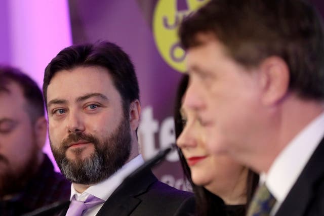 UK Independence Party (UKIP) European Parliament candidate and YouTuber Carl Benjamin at the launch of the party's EP election campaign in London
