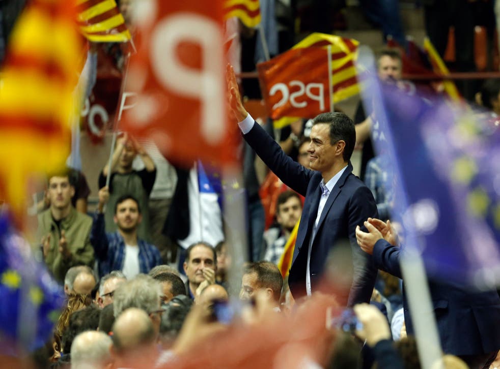 Spanish prime minister and leading candidate for Spanish Socialist Party  Pedro Sanchez
