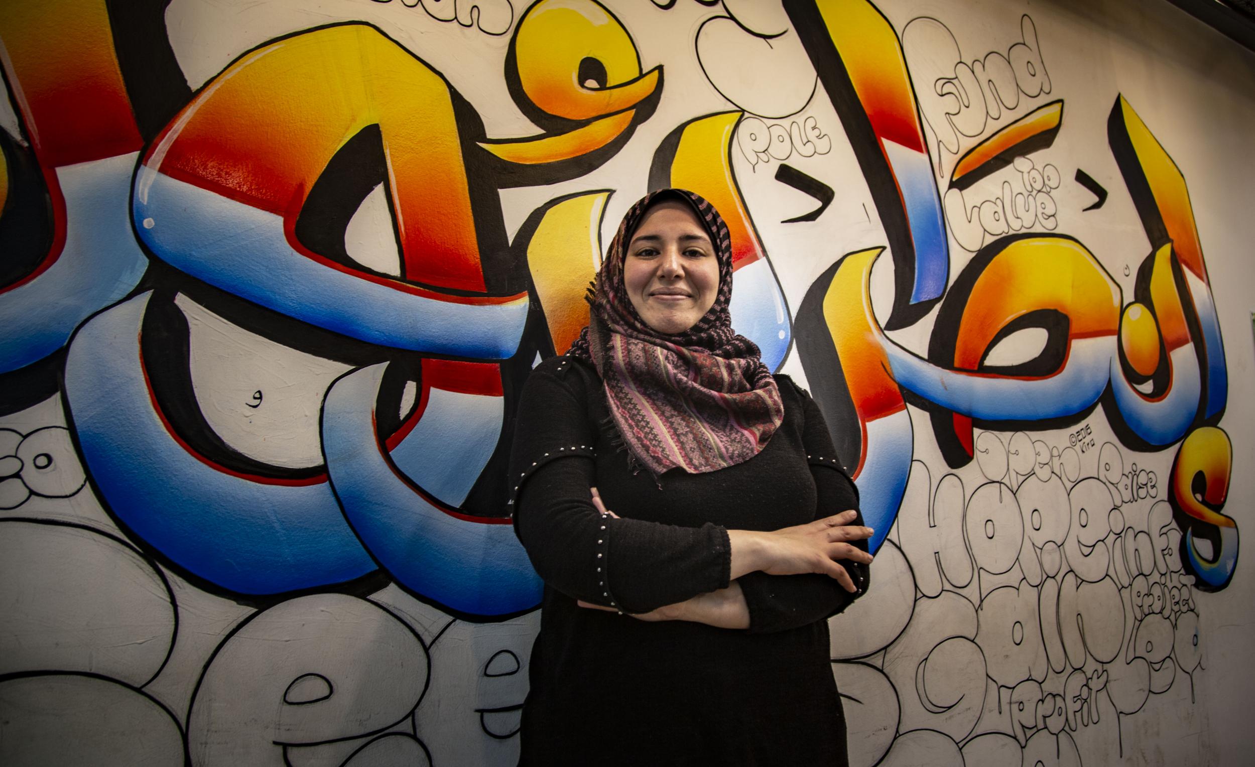 Nour al-Khodary, founder of Momy Helper, says she hopes it will grow into a business that will provide employment opportunities for war-ravaged Gaza (Bel Trew)