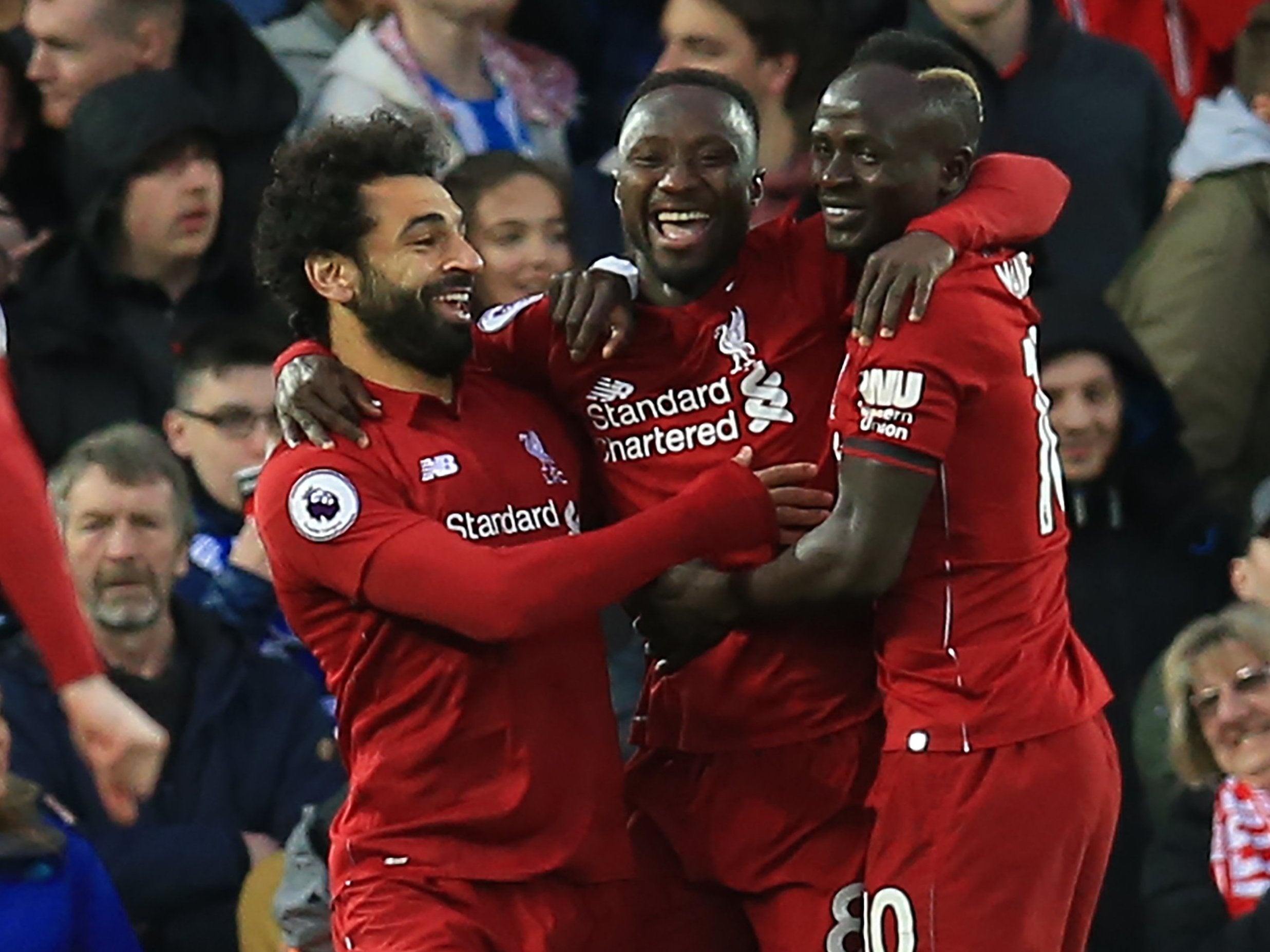 Liverpool vs Huddersfield result: Sadio Mane and Mohamed Salah at the double as Reds return to the top