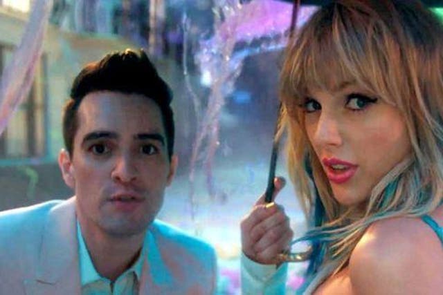 Brendon Urie and Taylor Swift in the video for 'ME!'